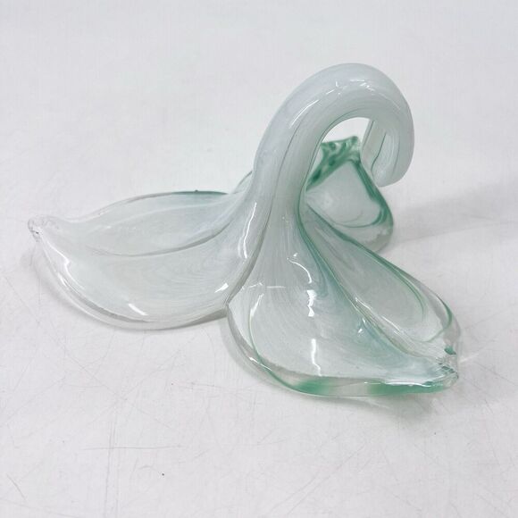 Set of 4 Vintage Murano Blown Glass Flowers Red Green Blue - Picture 11 of 16